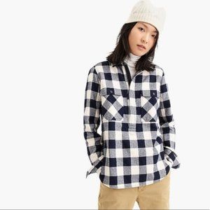 J. Crew Flannel Popover Shirt in Buffalo Plaid